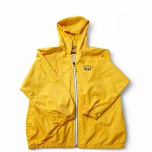 Gap Kids Boys Windbreaker Lightweight Yellow Hooded Zip Up Jacket Sz M Outdoors